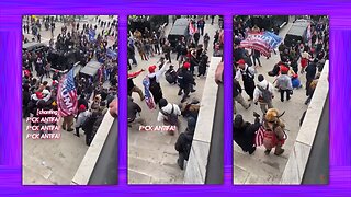 J6 - ANTIFA IDENTIFIED AND FORCED FROM THE STEPS AT CAPITOL BLDG BY TRUMP SUPPORTERS