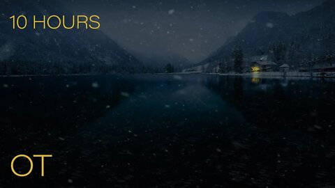 Blizzard on Hintersee | Howling Wind & Blowing Snow | Relax | Study | Sleep | 10 HOURS Ambience