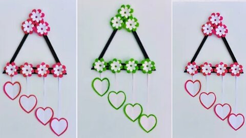 DIY Beautiful Paper Wall Hanging / Paper Craft For Home Decoration / Paper Flower Wall Mate