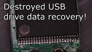 USB drive DESTROYED by customer; Louis attempts data recovery anyway.