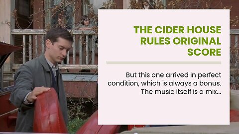 The Cider House Rules Original Score