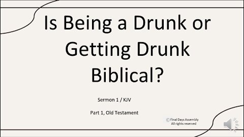 What does God think about Drunks