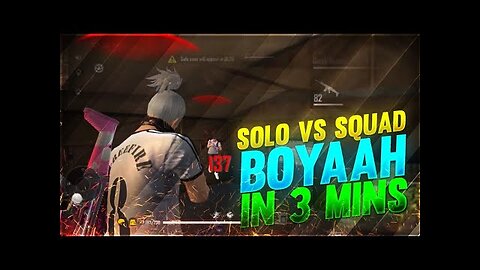 FREEFIRE NEW UPDATE PLAYING SOLO VS SQUAD BOOYAH IN 3 MIN 🔥😲