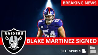 Las Vegas Raiders SIGN Former Giants Linebacker Blake Martinez + NEW Denzel Perryman Injury News