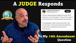 The Morning Knight LIVE! No. 1215- A JUDGE Responds to My 14th Amendment Question