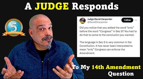 The Morning Knight LIVE! No. 1215- A JUDGE Responds to My 14th Amendment Question