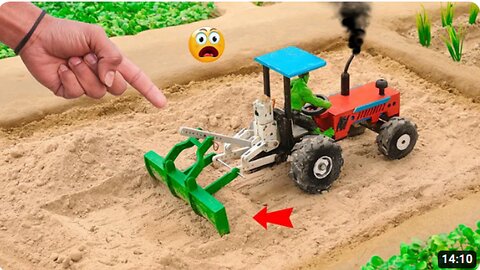 handmade diy small tractor leveling machine science project