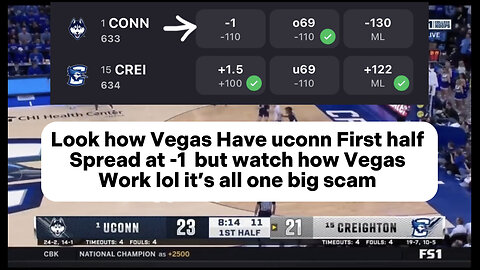 Rigged UConn Huskies vs Creighton Bluejays first half | Vegas took over sports !!!