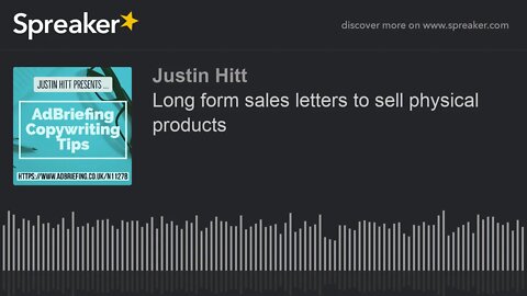 Long form sales letters to sell physical products