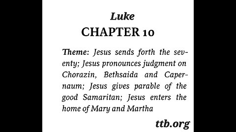 Luke Chapter 10 (Bible Study)