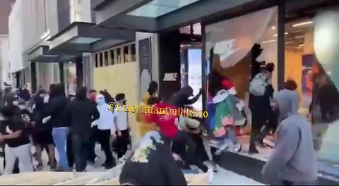 Black Friday sale at Nike in Los Angeles , it gets looted by thugs and opportunists