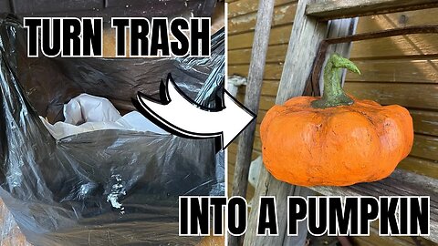 Upcycle Your Trash Into A Cute Paper Mache Pumpkin