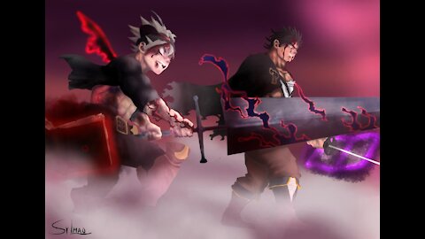 Asta and Yami vs Dante Demon King (Full Fight) Black Clover