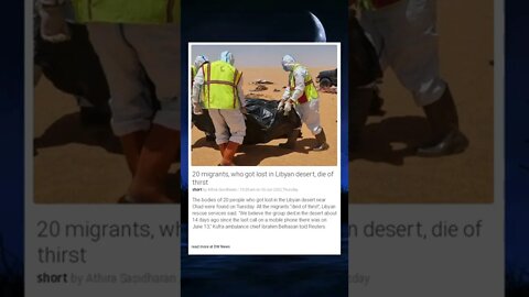 20 migrants, who got lost in Libyan desert, die of thirst