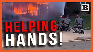 Helping Hands! NY State Troopers Help Firefighters Contain Blaze