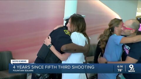 On 4 year anniversary of Fifth Third shooting, survivor reunites with medical staff and officer who helped her