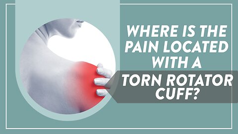 Where is the pain located with a torn rotator cuff?