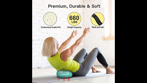 8 inch Exercise Ball, Small Exercise Ball Mini Yoga Ball, Pilates Ball 8 in with Needle Pump, C...