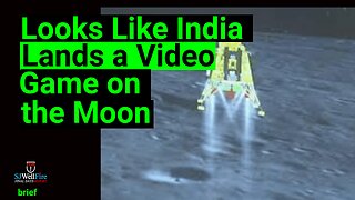 India Lands Something on the Moon - Looks like a Bad 80s Video Game