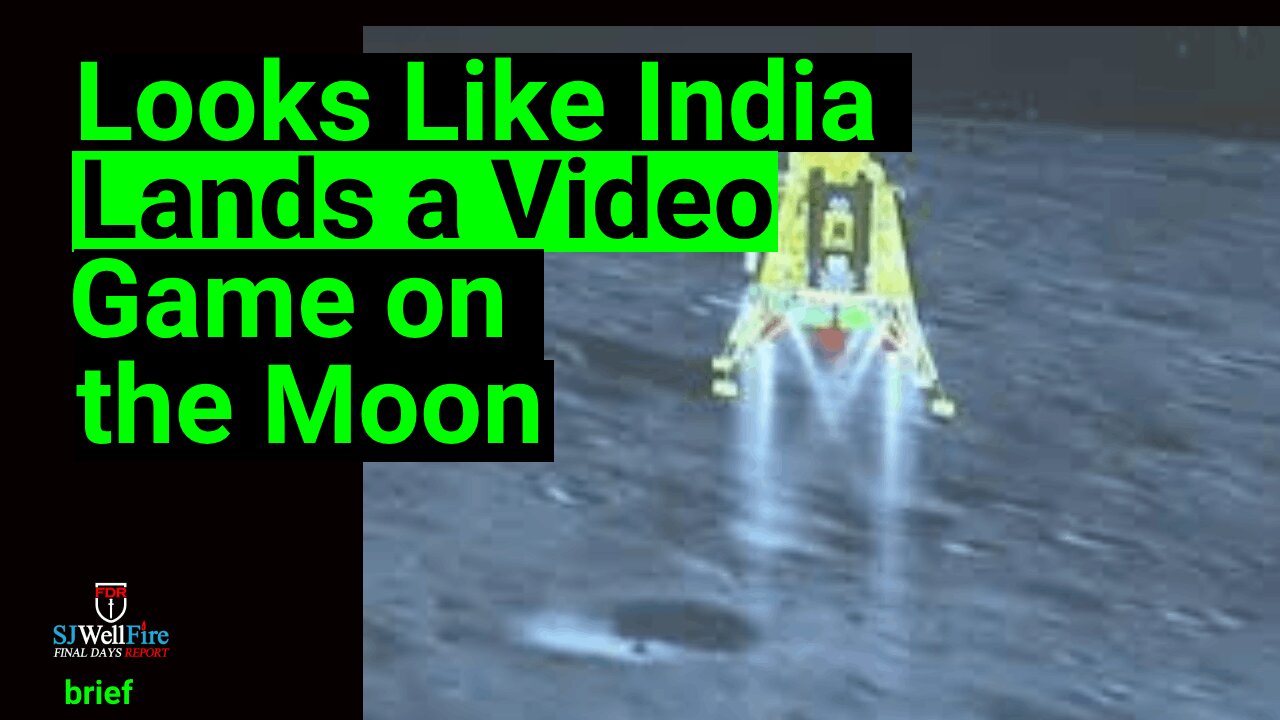 India Lands Something on the Moon - Looks like a Bad 80s Video Game