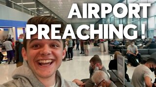 LIVE AT AN AIRPORT ASKING STRANGERS ABOUT JESUS
