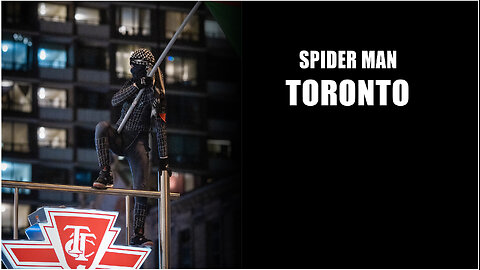 Spider Man Climbing TTC post - Toronto