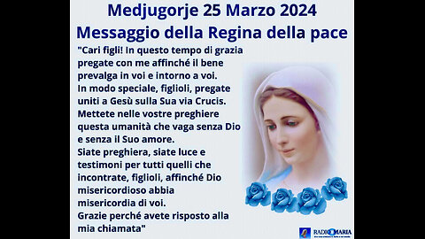 🛑LIVE🛑 PADRE LIVIO FANZAGA - “COMMENTO AL MESSAGGIO DELLA REGINA DELLA PACE DEL 25 MARZO 2024!!”😇💖🙏