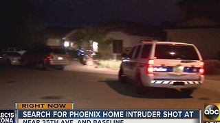 Police searching for Phoenix home intruder shot at by a pregnant woman during attempted robbery