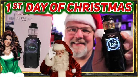 1st day of Christmas DigiFlavor EDGE Kit 200w Mod with Spectre Tank Hunky Vape Review VLOG