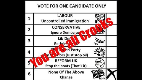 I DO NOT CONSENT [62%] - ReformUK got 5% of the electorate. Labour 17%