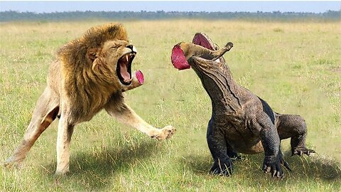 Unbelievable! The King Lion's Moment Of Disgraceful Failure After The Battle With The Giant Lizard
