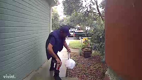 Uber Eats Driver Steals My Food Caught on Vivint Camera | Doorbell Camera Video