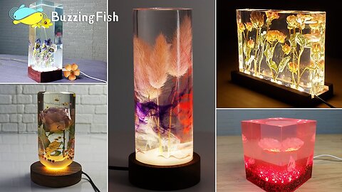 5 MOST Amazing Epoxy Resin LAMPS _ Flower in Resin _ RESIN ART