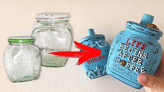 DIY Simple idea from Glass jars | Recycling ideas | Cardboard craft