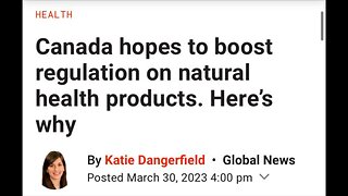 Canada’s attack on healthcare supplements…