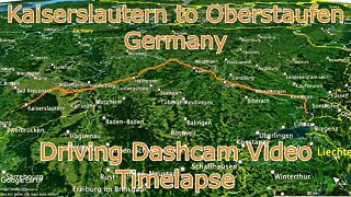 Kaiserslautern to Oberstaufen Germany | Driving Dashcam Video Timelapse | Garmin DriveAssist 50