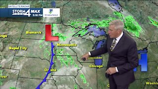 Humid Friday night with a chance of rain