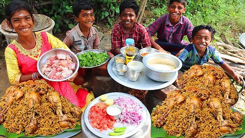 Chicken Biryani Recipe | Kadaai Chicken Biryani Cooking and Eating | Village Fun Cooking