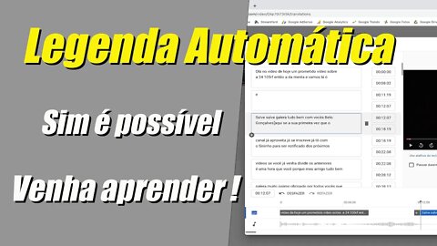 Dicas do Youtube #1 - Legenda Automática nos vídeos.