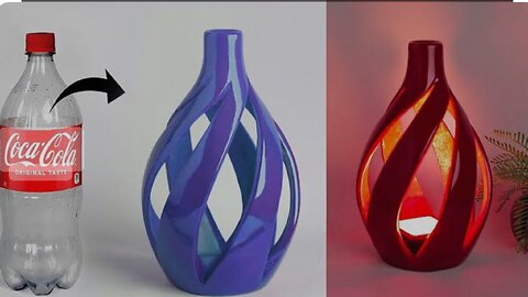 Table Lamp Making || Plastic Bottle Corner Flower Vase || Lighting Lamp Making