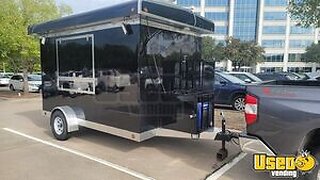 Brand New 2022 7' x 12' Kitchen Food Concession Trailer with Fire Suppression System for Sale