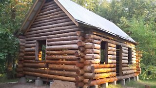 Off Grid Log Cabin Build #19, Wood Preservation