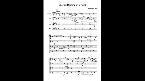 Dilating on a Point: Vocal Music for SATB - 2024 Revision