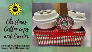 Christmas Coffee Cups and Holder using Stampin' Up!