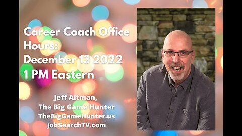 Career Coach Office Hours: December 13 2022