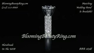 BBR 189E Micropave Diamond Engagement Ring Handmade In The USA