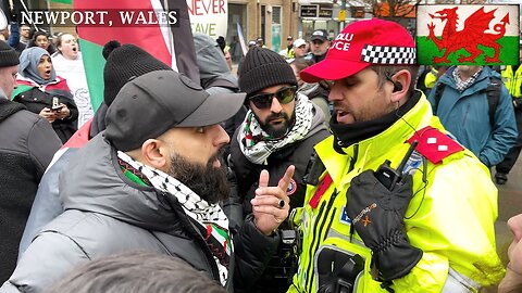 Pro-PS Protesters vs Gwent Police, Newport South Wales☮️
