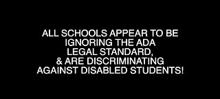 ALL SCHOOLS ARE AVOIDING ADA COMPLIANCE!