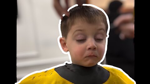 Young Boy Can't Stop Himself From Falling Asleep During Haircut - Try Not To Laugh