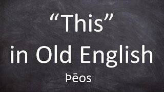 "This" in Old English (part 2)
